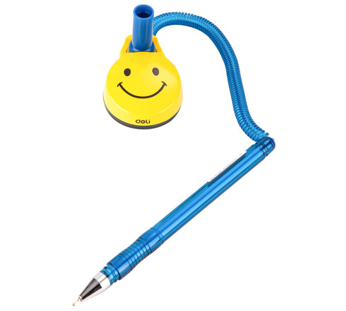 Ручка шариковая Deli, на подставке, 0,7 мм, синие чернила 