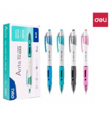 Ручка шариковая DELI "Arris Q18" автоматическая, 0,7 мм, синяя