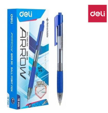 Ручка шариковая DELI "Arrow Q01930" автоматическая, 0,7 мм, синяя