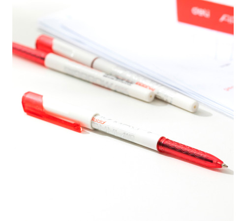 Ручка шариковая DELI "Arrow", 0,7 мм, красная