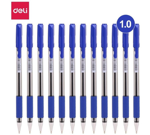 Ручка шариковая DELI "Arrow" Q1730, 1 мм, синяя