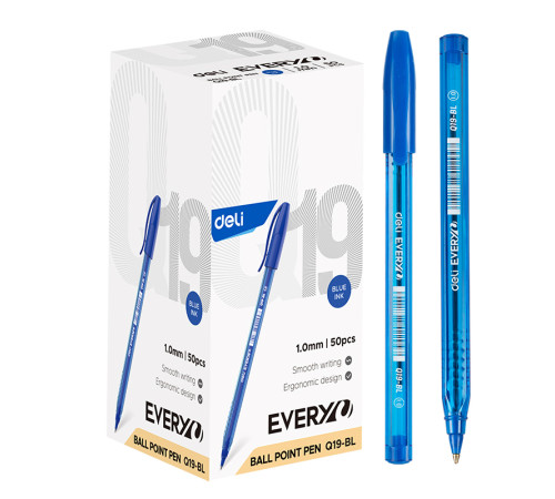 Ручка шариковая DELI "Every", 1 мм, цвет синий