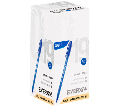 Ручка шариковая DELI "Every", 1 мм, цвет синий