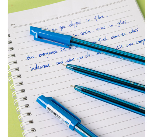 Ручка шариковая DELI "Flickwell Q100", 0.7 мм, синяя