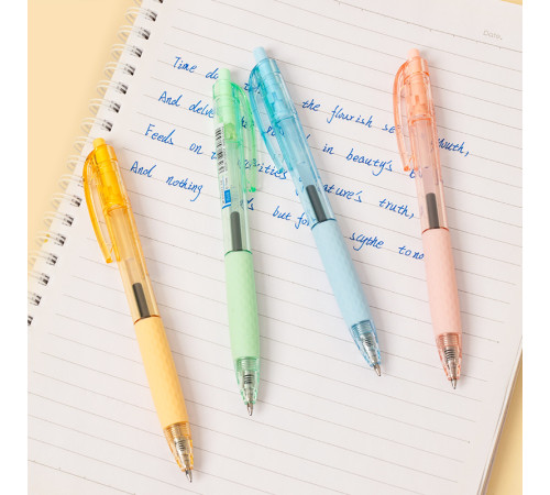 Ручка шариковая DELI "Lineum Q150C" автоматическая, 0,7 мм, корпус ассорти, синяя