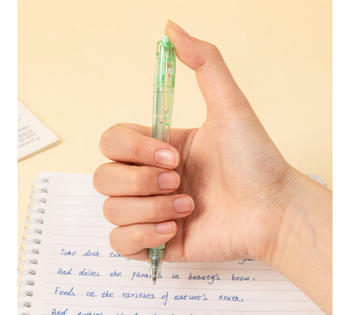 Ручка шариковая DELI "Lineum Q150C" автоматическая, 0,7 мм, корпус ассорти, синяя