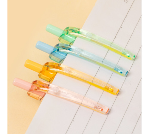 Ручка шариковая DELI "Lineum Q150C" автоматическая, 0,7 мм, корпус ассорти, синяя