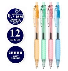 Ручка шариковая DELI "Lineum Q150C" автоматическая, 0,7 мм, корпус ассорти, синяя