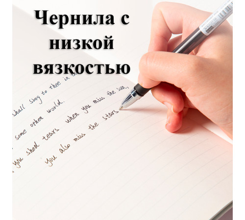 Ручка шариковая DELI "Q130", 0.7 мм, черная, грип