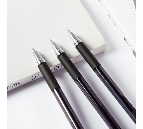 Ручка шариковая DELI "Q130", 0.7 мм, черная, грип