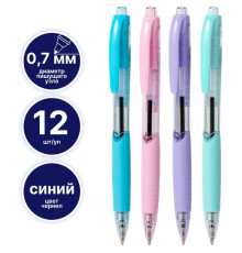 Ручка шариковая DELI "Q41"Every,автоматическая 0.7 мм, , синяя, грип