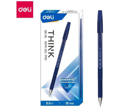 Ручка шариковая DELI "Q8" 0,5 мм, синяя
