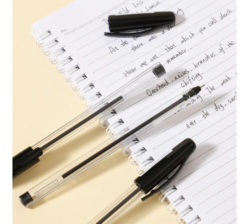 Ручка шариковая DELI "Q98", 1 мм, черная