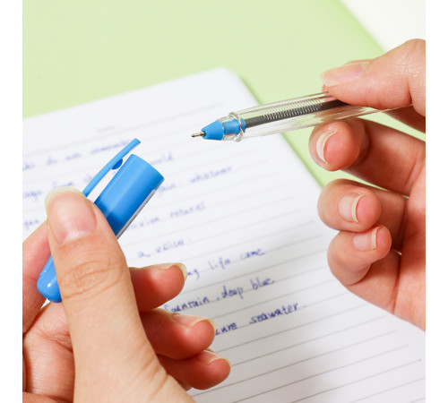 Ручка шариковая DELI "Q98", 1 мм, синяя