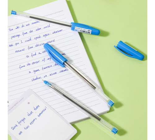 Ручка шариковая DELI "Q98", 1 мм, синяя