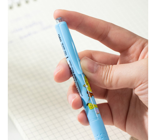 Ручка шариковая DELI "SpongeBob" автоматическая, 0,7 мм, синяя