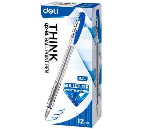 Ручка шариковая DELI "Think Q2", 0,7 мм, синяя