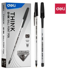 Ручка шариковая DELI "Think", 0,7 мм, черная