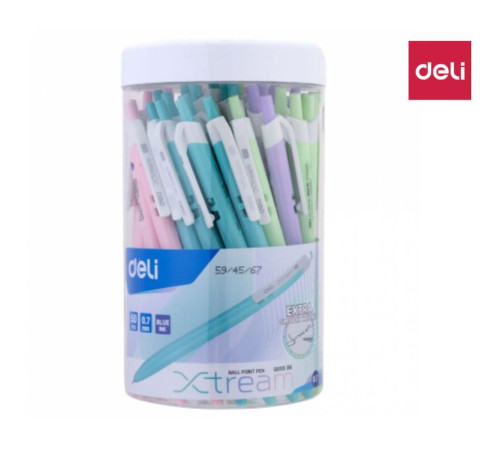 Ручка шариковая DELI "Xtream Q03336" автоматическая, 0,7 мм, синяя