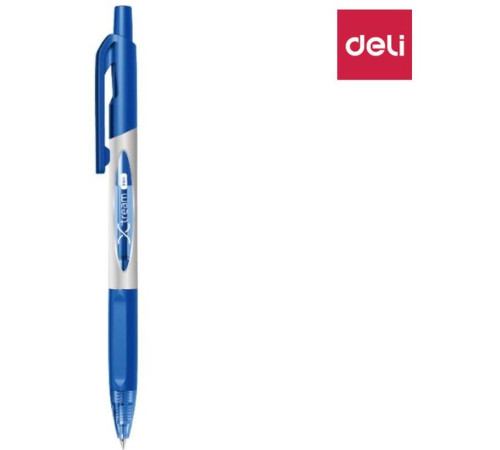 Ручка шариковая DELI "Xtream" автоматическая, 0,7 мм, синяя