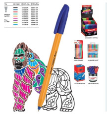 Ручка шариковая LUXOR "InkGlide Orange", 0,7 мм, трехгранный корпус, синяя