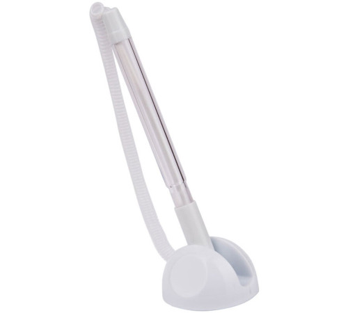 Ручка шариковая OfficeSpace Reseption, на подставке, белый корпус, синие чернила