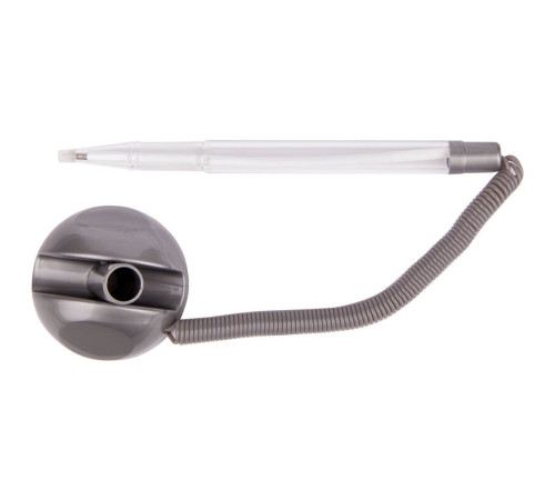 Ручка шариковая OfficeSpace Reseption, на подставке, серый корпус, синие чернила