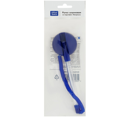 Ручка шариковая OfficeSpace Reseption, на подставке, синий корпус, синие чернила