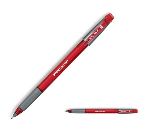 Ручка шариковая UNIMAX "TRIO DC GP" 1,0 мм, красная