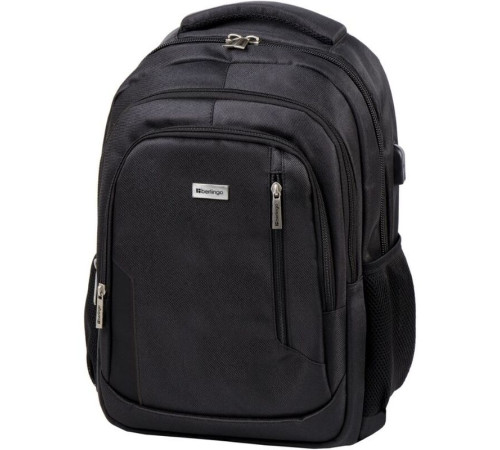 Рюкзак Berlingo City "Comfort black" 42х29х17см, 3 отделения, 3 кармана, отделение для ноутбука, USB