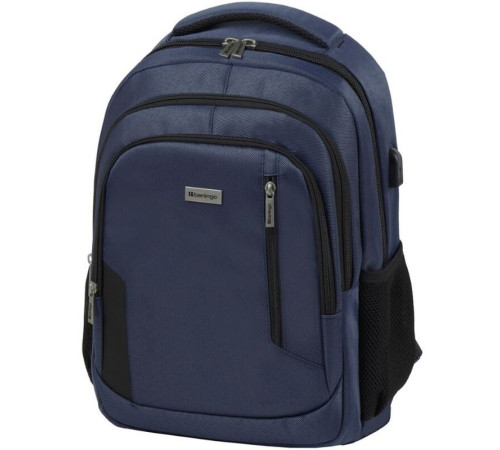 Рюкзак Berlingo City "Comfort blue" 42х29х17 см, 3 отделения, 3 кармана, отделение для ноутбука, USB