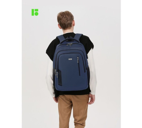 Рюкзак Berlingo City "Comfort blue" 42х29х17 см, 3 отделения, 3 кармана, отделение для ноутбука, USB