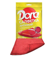 Салфетка из микрофибры Dora "Антижир", 17х15 см 