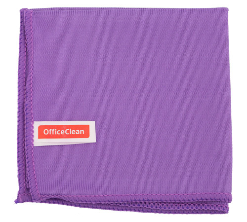 Салфетка из микрофибры OfficeClean для оптики и стекла, 30x30 см, фиолетовая