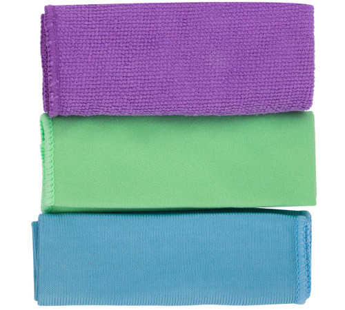 Салфетка из микрофибры OfficeClean, для уборки  30х30 см, 3 шт 