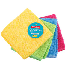 Салфетка из микрофибры OfficeClean "Универсальная", 25х25 см, 4 шт 