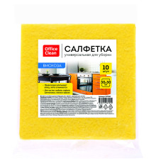 Салфетка из вискозы OfficeClean, ассорти,  30*30см, 10 шт