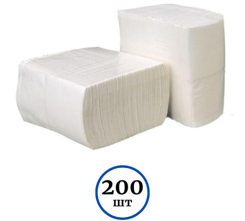 Салфетки бумажные для настольного диспенсера, 18/200 листов (1 пач)