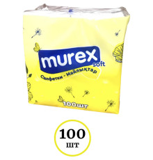 Салфетки бумажные Murex 24х24см, 2-слойные с тиснением,100шт/уп, белые