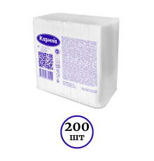 Салфетки бумажные "Карина" для настольного диспенсера, 20/200 листов (1пач)