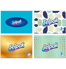 Салфетки Selpak "Classic", 3-слойные, вытяжные, 70 штук в упаковке