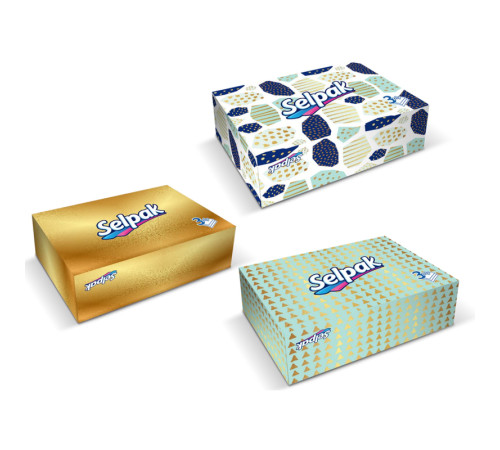 Салфетки Selpak "Classic", 3-слойные, вытяжные, 70 штук в упаковке