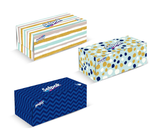 Салфетки Selpak "Maxi", 3-слойные, вытяжные, 100 штук в упаковке