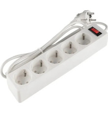 Сетевой фильтр "Defender ES", 5 розеток, 1.8 метров, белый 