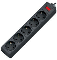 Сетевой фильтр "Defender ES", 5 розеток, 3 метра, черный