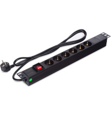 Сетевой фильтр "SHIP" 1,8 метра, 6 розеток, черный
