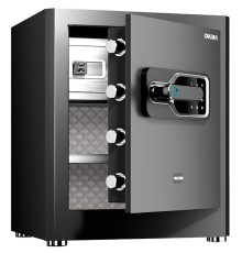 Сейф DELI "AE130" биометрический + электронный замок + ключ, 380х320х450 мм, 21,9 кг, черный