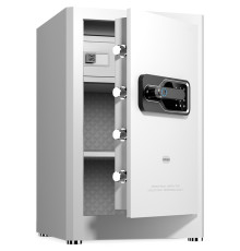 Сейф DELI "AE131" биометрический + электронный замок + ключ, 380х360х600 мм, 29 кг, белый