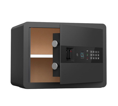Сейф DELI "AE210" биометрический + электронный замок + ключ + Wi-Fi, 300х400х300 мм, 11 кг, черный