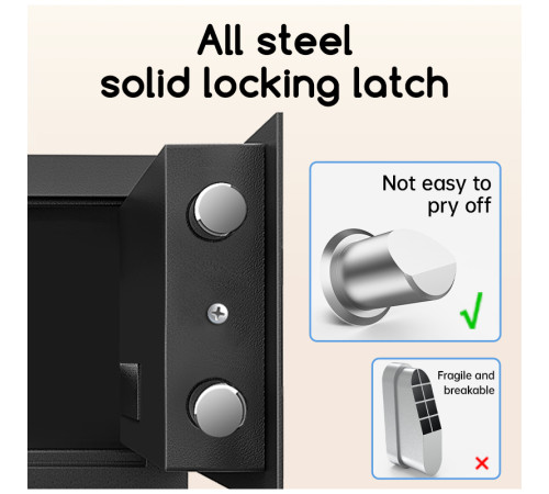 Сейф DELI "ET520" электронный замок + ключ, черный, 200х310х200 мм, 5,5 кг